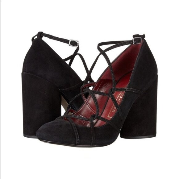 Marc Jacobs Carrie Ghillie pumps in black suede - Picture 1 of 3